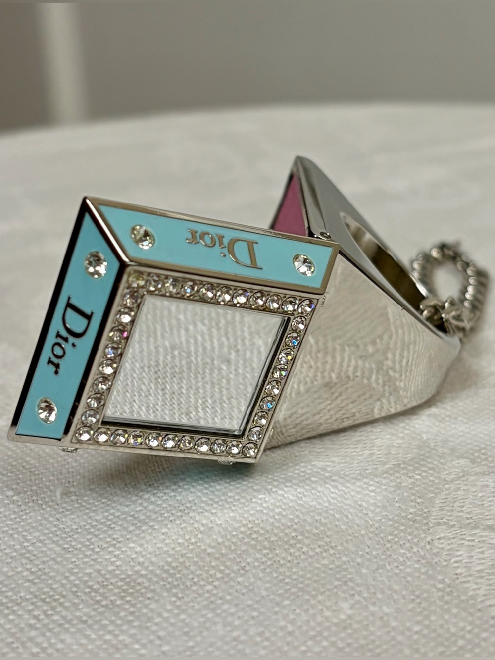 Dior 2005 Princess Ring&Compact, Crystals, mirror, bagcharm, collectible,blue - Picture 10 of 12